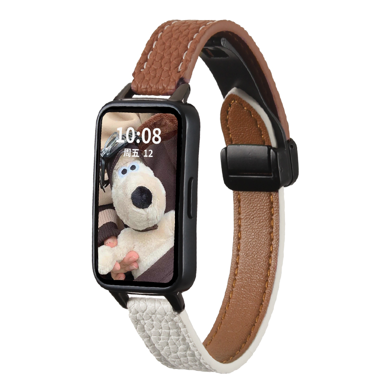 适用华为手环9/8nfc表带10真皮新款荣耀band7腕带6男女生高级感十