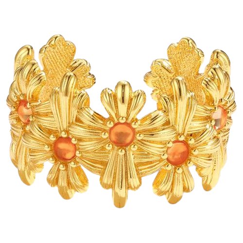 洞天TONETALE弗朗花宽戒高级感女戒指法式时尚精致气质开口指环