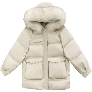 小款羽绒服女短款2025年新款韩版宽松显瘦时尚白鸭绒小个子厚外套