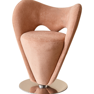 法式异形梳妆凳卧室旋转椅金属框架绒布面料防滑梳妆椅