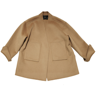 UL秋冬季新款双面羊绒羊毛呢大衣女宝宝女童男童外套儿童大童小童