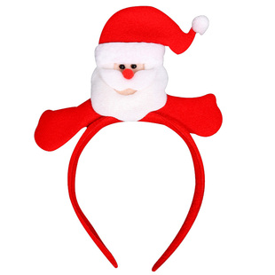 圣诞帽装饰品儿童成人装扮头饰发箍幼儿园圣诞节头箍老人发卡发饰