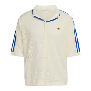 Adidas阿迪达斯三叶草男子KNITTED SHIRT运动休闲短袖衬衫KX1223