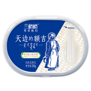 兰格格酸奶天边的额吉经典200g*6+葡萄味180g*2盒草原低温生牛乳