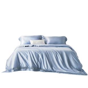 LOVO乐蜗家纺100支兰精天丝四件套高支冰丝南法被套凉滑三件套