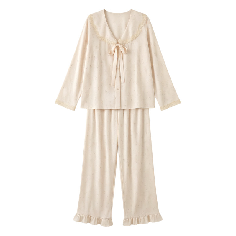 送女友粉兔眠眠甜美风真丝家居服