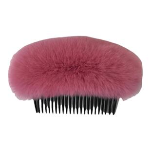 百搭獭兔毛发梳插梳刘海压发夹后脑勺头饰边夹发卡顶夹毛绒发饰女