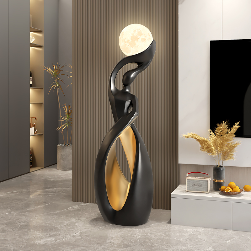 大型客厅电视柜旁边艺术落地摆件沙发装饰灯轻奢大气玄关乔迁礼物