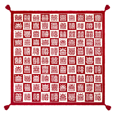 纪恋百喜毯送新娘结婚订婚礼物