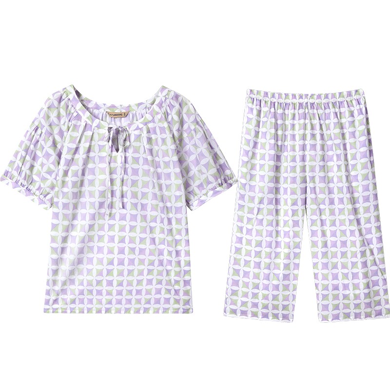 女夏薄款梭织家居服秋鹿