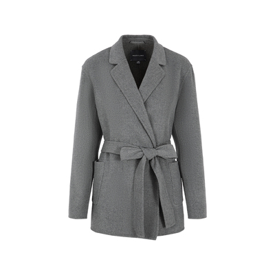 MARYLING深灰色双面呢外套