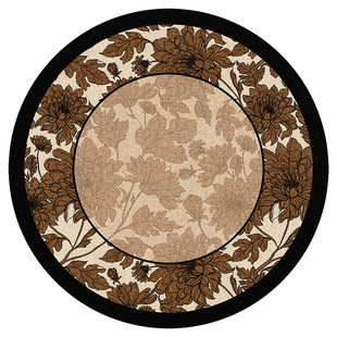 复古圆形地毯高级感客厅卧室书房衣帽间梳妆台摇摇椅专用地垫子