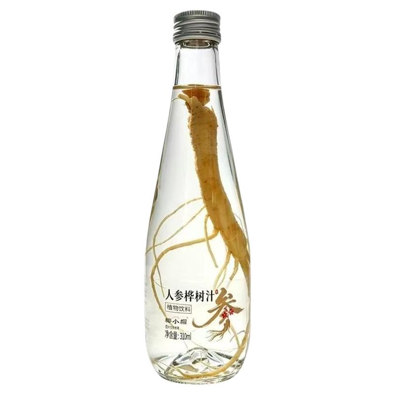 长白山人参白桦树汁100%桦树汁原液人参水健康植物饮品310ML*6瓶