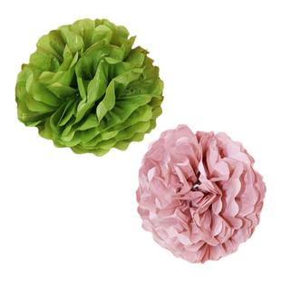 韩式INS风牡丹纸花球白色波点金银空中挂饰派对背景墙布置拍照道