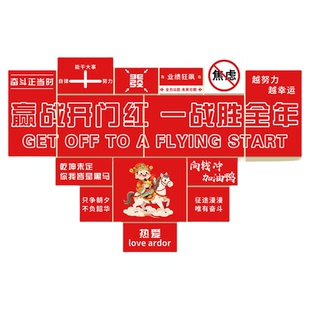 2026银行开门红气氛布置网点厅堂保险公司新年装饰画开业大吉kt板