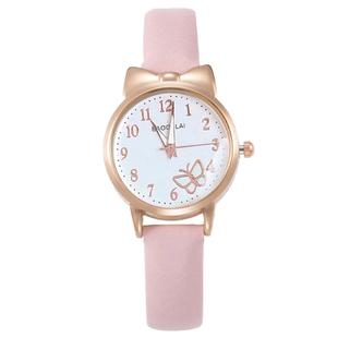 儿童手表女童只看时间中学生可爱卡通夜光女孩小学生考试石英表