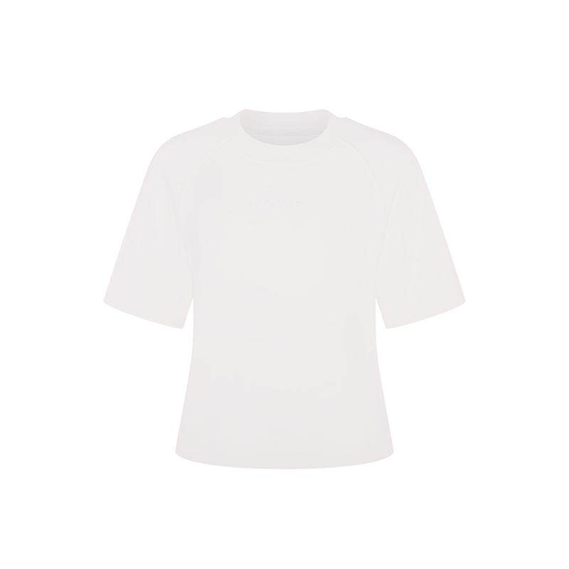 AIMER MOVE爱慕运动新品休闲宽松短款卫衣短袖T恤上衣女MOTP0018