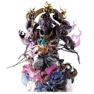 海贼王国版九刀流鬼气阿修罗索隆场景雕像盒装手办gk可动模型摆件