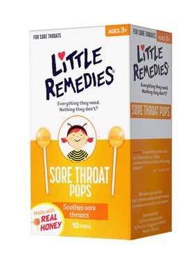 Littleremedies润喉蜂蜜棒棒糖