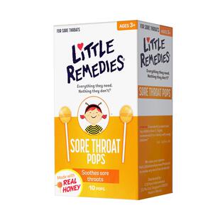 【自营】Little remedies天然润喉蜂蜜棒棒糖缓解宝宝咽喉不适