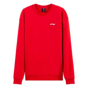 李宁运动套装男款2026春季上新新年红加绒保暖卫衣卫裤时尚两件套