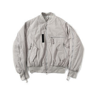 11E 背后拉链bomber秋冬美式重磅夹棉夹克vibe多口袋拉链外套棉服