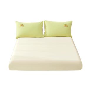 水星儿童纯棉床笠床垫保护罩全棉针织A类婴幼儿抗菌宿舍床笠罩