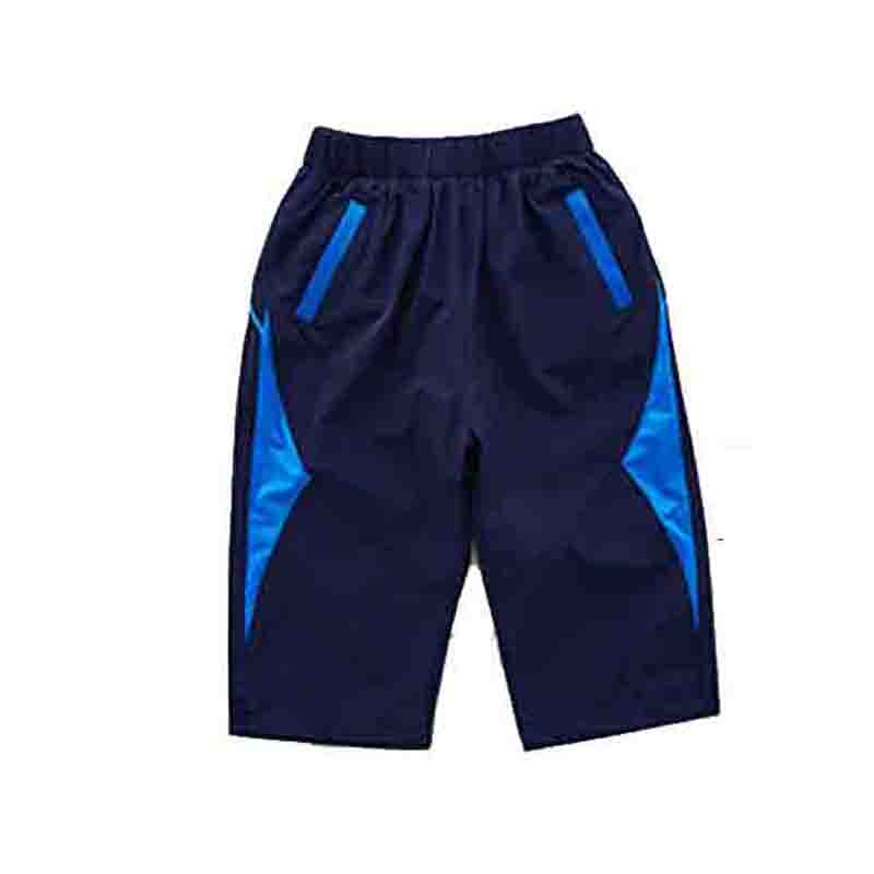 夏季七分校服裤儿童运动中裤藏青