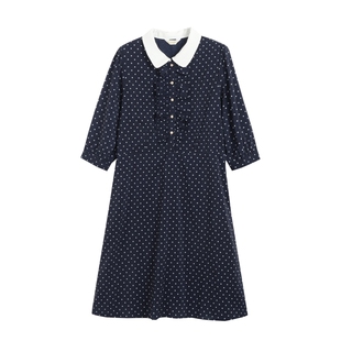 大码孕妇职业装春夏季连衣裙通勤孕妇装春夏装雪纺波点法式连衣裙