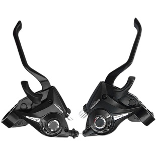 山地自行车变速器配件指拨刹车8三前拨档7调21速24铝合金套件大全