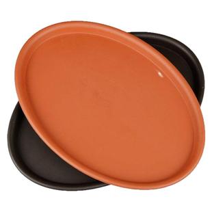 吸水石底座盆椭圆形花盆托盘砖红加厚树脂假山花盆垫塑料接水盘盆