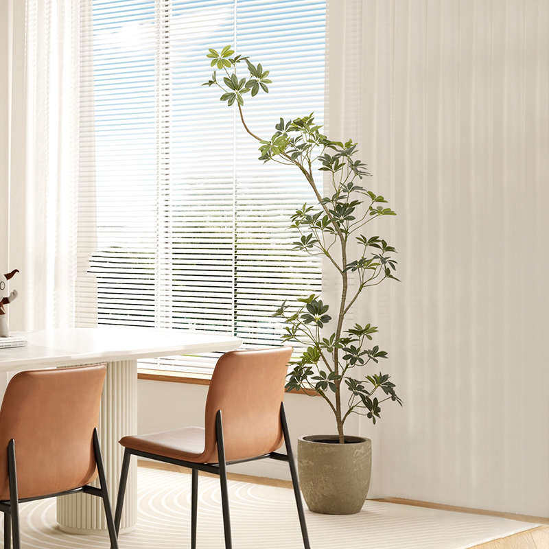 森空间鸭脚木仿真绿植室内客厅卧室角落沙发旁边假树盆栽植物软装