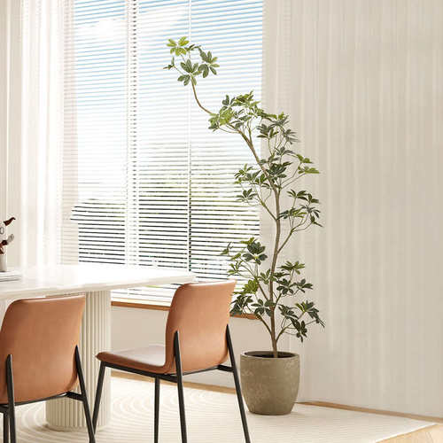 森空间鸭脚木仿真绿植室内客厅卧室角落沙发旁边假树盆栽植物软装