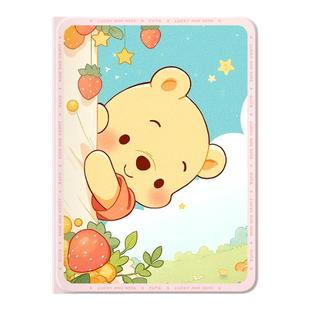 适用苹果ipadpro平板保护套维尼ipad10代卡通ipadair5带笔槽ipad11寸可爱个性ipadmini6迷你ipadmini5保护壳