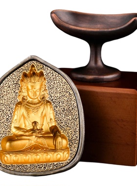 供奉居家摆件擦擦像卡为铜质檀木