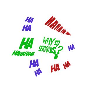 TLP镂空车贴 蝙蝠侠小丑哥谭JOKER哈哈HAHA狂笑严肃什么why贴纸