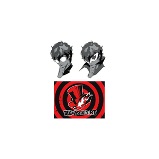 TLP反光车贴 P5女神异闻录怪盗团预告信JOKER雨宫莲头像防水贴纸