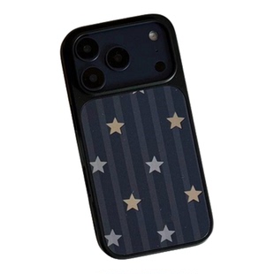 2026新款闪光星星手机壳格子苹果iphone18promax手机壳16plus原创17air镜子情侣橙色条纹中性高级感巨好看pm