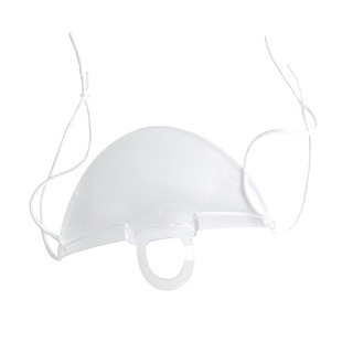 塑料餐饮专用防雾飞沫唾沫口水厨房食品厨师微笑商用餐厅透明口罩