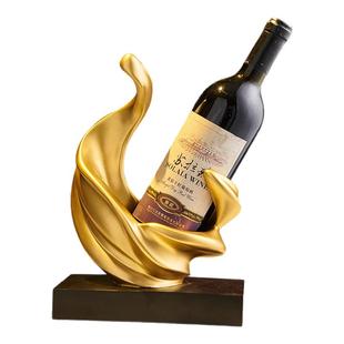 轻奢高档红酒架摆件高级感家居客厅电视柜酒柜装饰工艺品高端斜放