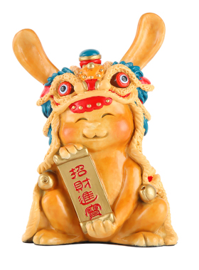 全铜摆件《醒狮兔》铜兔生肖兔吉祥物家居装饰摆件生日礼品工艺品