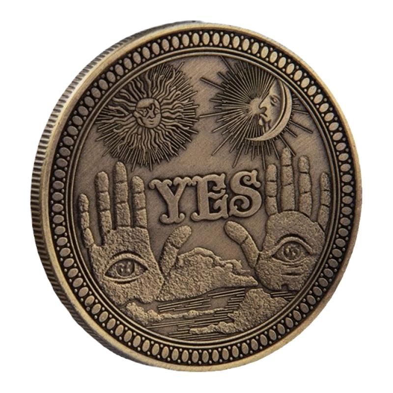 决策币幸运币把玩魔术道具币硬币玩具命运抉择yes no选择许愿币