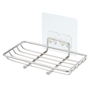 304不锈钢免打孔沥水肥皂盒卫生间双层家用浴室大号壁挂式香皂架