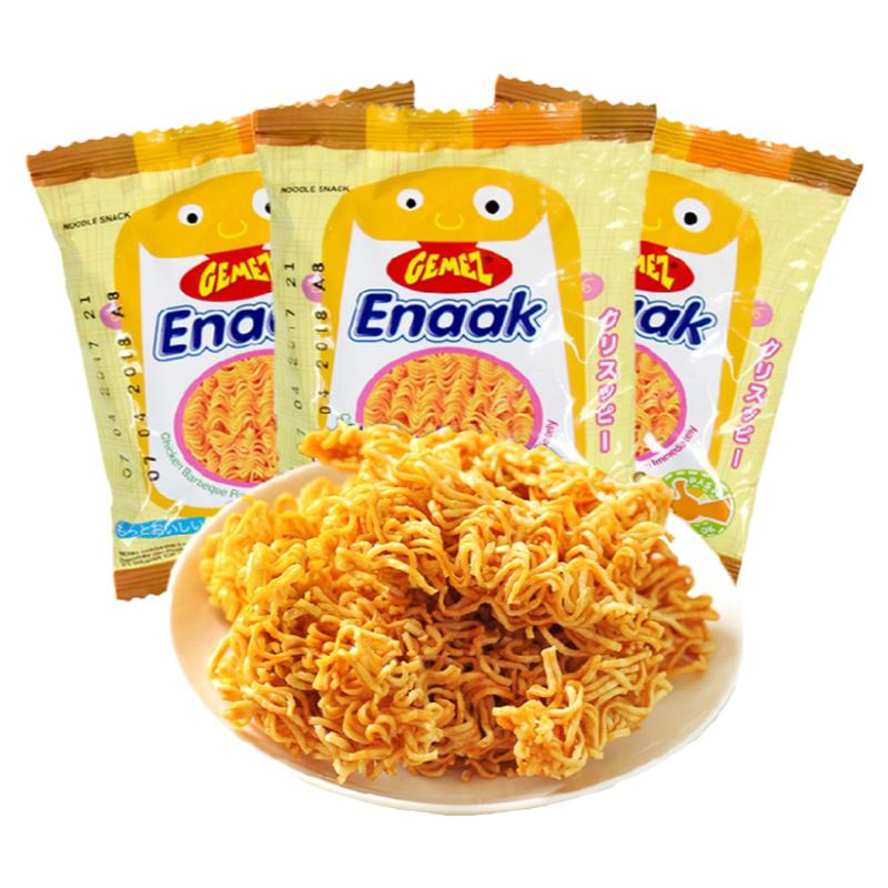 印尼进口 Gemez Enaak干吃面烤鸡风味小鸡点心面干脆面16g*15小包