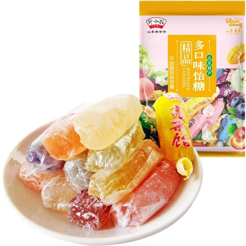 野风酥多口味饴糖500g济南产拉丝