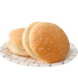 麦王汉堡胚面包144对炸鸡快餐店用汉堡胚半成品圆形面包胚子整箱