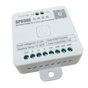 LED蓝牙音乐律动控制器RGBCW色温CCT幻彩单色追光流水灯带调光器