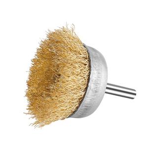 钢丝轮打磨头带柄电动钢丝刷头碗形平行金属抛光除锈神器木工工具