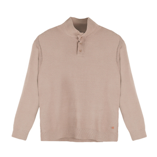 朴术男装2025年秋冬季新修身高领单排扣文艺风毛绒感柔软亲肤毛衣