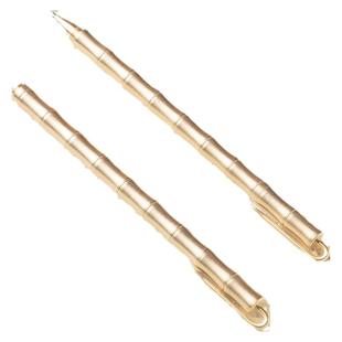 黄铜不锈钢笔杆全金属笔壳签字中性笔激光刻字定制礼品竹节加长款